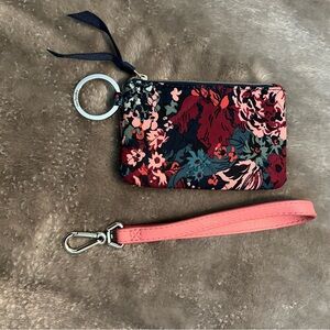 Vera Bradley zip ID and wristlet strap